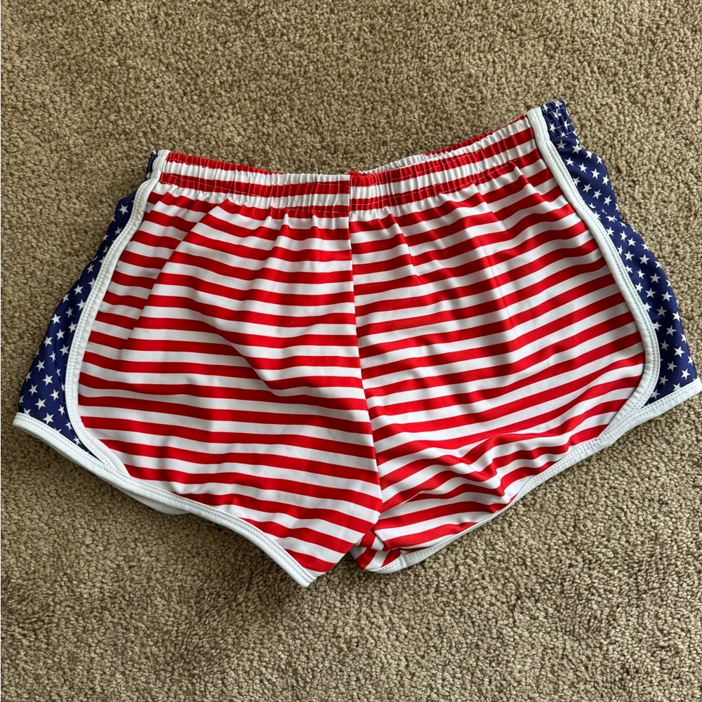Patriotic Striped Women's Shorts